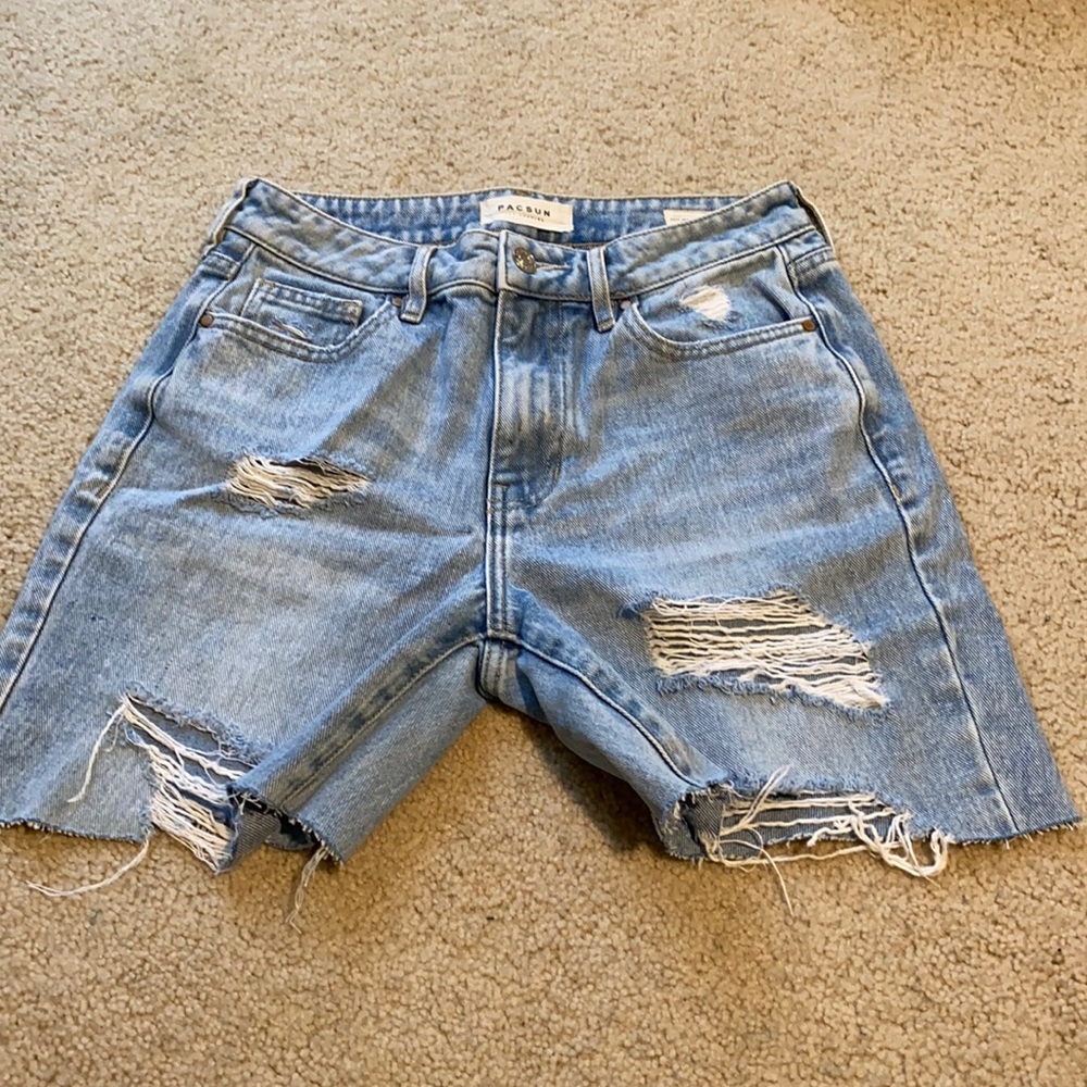 Pacsun Bermuda distressed jean shorts